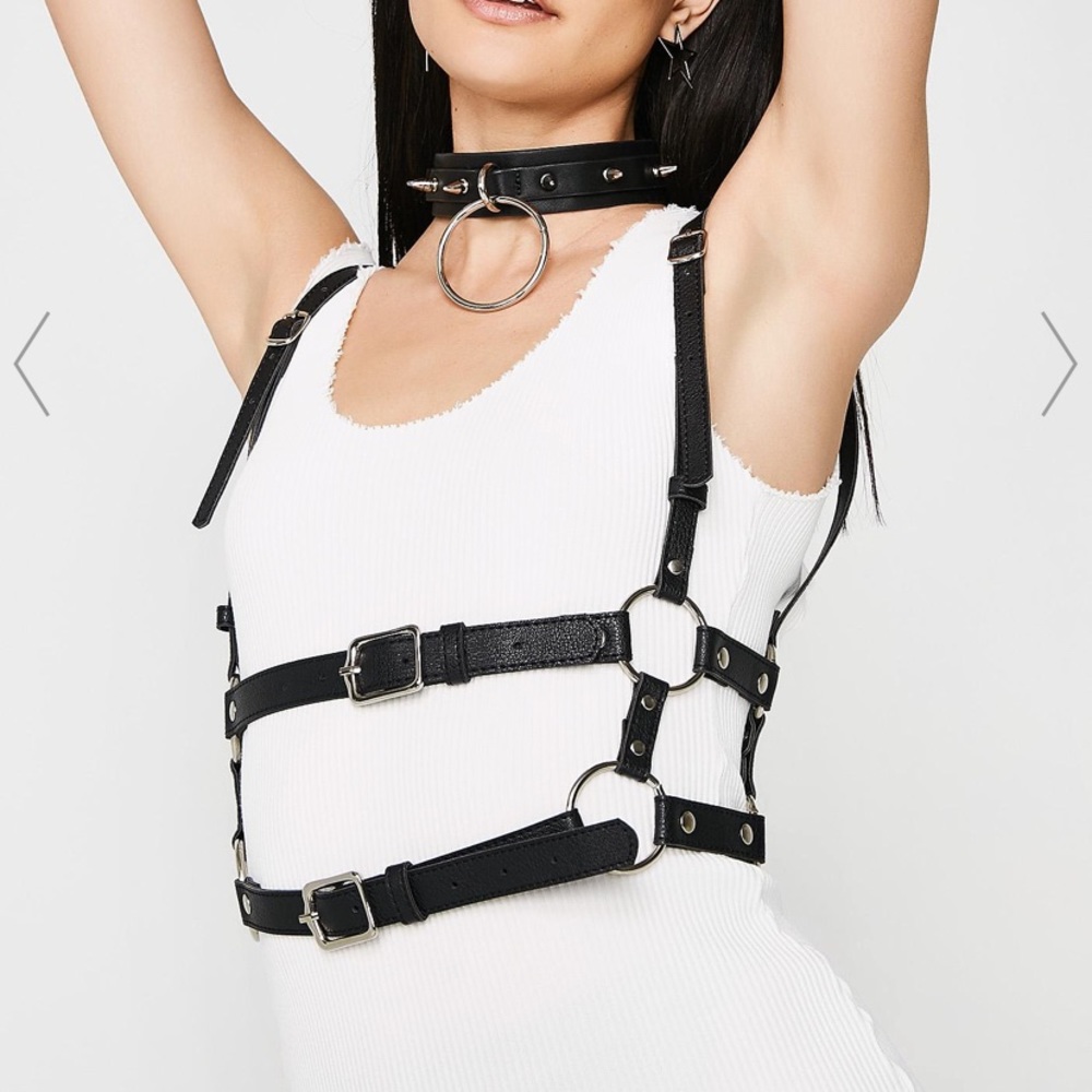 Vegan leather harness